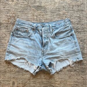 Levi's 501 Light Blue Jean Shorts for Women
